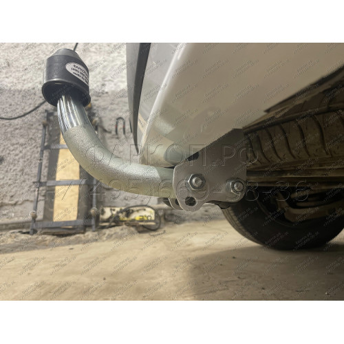 R086A GALIA Полностью оцинкованный фаркоп на Renault Kangoo 2010-2021, Mercedes Citan 2012-2021. Тип шара: A. Установка без снятия и выреза бампера. Нагрузки: 1200/75 кг, масса фаркопа 15,62 кг