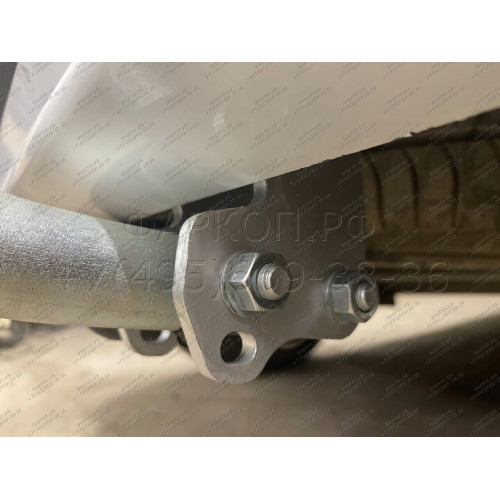 R086A GALIA Полностью оцинкованный фаркоп на Renault Kangoo 2010-2021, Mercedes Citan 2012-2021. Тип шара: A. Установка без снятия и выреза бампера. Нагрузки: 1200/75 кг, масса фаркопа 15,62 кг