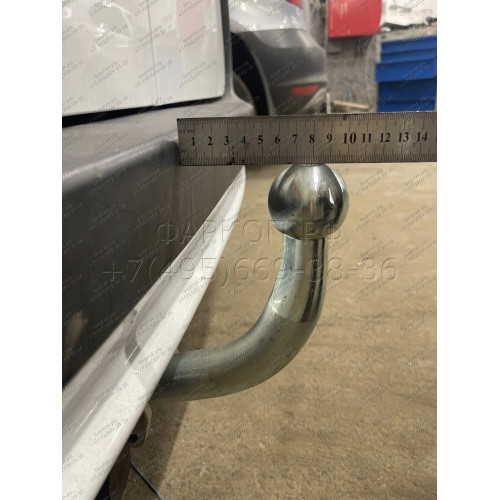 R086A GALIA Полностью оцинкованный фаркоп на Renault Kangoo 2010-2021, Mercedes Citan 2012-2021. Тип шара: A. Установка без снятия и выреза бампера. Нагрузки: 1200/75 кг, масса фаркопа 15,62 кг