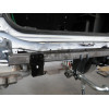 R107C GALIA Полностью оцинкованный фаркоп на Land Rover Discovery Sport 5-местная версия (с запасным колесом в багажнике) 2019-. Тип шара: C (горизонтальный съемный). Установка без выреза бампера, но с подрезкой держателя выхлопа. Нагрузки: 2200/145 кг, м