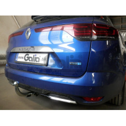 R108C GALIA Полностью оцинкованный фаркоп на Renault Megane Grandtour универсал E-TECH Hybrid PHEV 2020-. Тип шара: C (горизонтальный съемный). Невидимый вырез бампера.