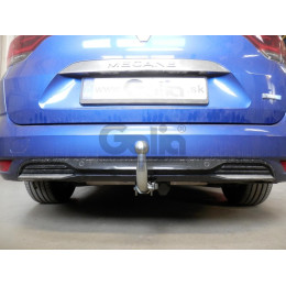 R108C GALIA Полностью оцинкованный фаркоп на Renault Megane Grandtour универсал E-TECH Hybrid PHEV 2020-. Тип шара: C (горизонтальный съемный). Невидимый вырез бампера.