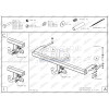 S072A GALIA Полностью оцинкованный фаркоп на Subaru Forester 1997-2008. Подрозетник убирается за бампер. Тип шара: A. Без выреза бампера. Нагрузки: 2100/85 кг, масса фаркопа 16,42 кг