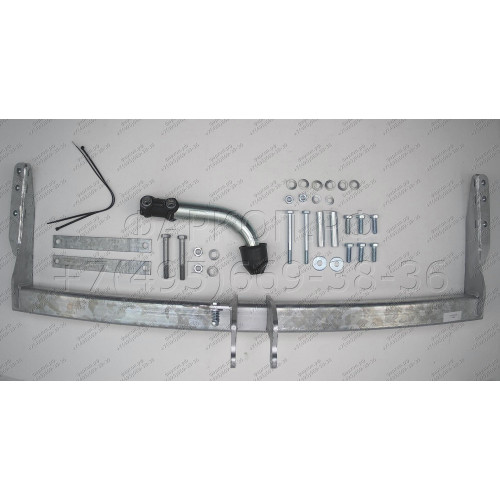 S072A GALIA Полностью оцинкованный фаркоп на Subaru Forester 1997-2008. Подрозетник убирается за бампер. Тип шара: A. Без выреза бампера. Нагрузки: 2100/85 кг, масса фаркопа 16,42 кг
