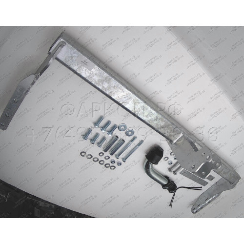 S072A GALIA Полностью оцинкованный фаркоп на Subaru Forester 1997-2008. Подрозетник убирается за бампер. Тип шара: A. Без выреза бампера. Нагрузки: 2100/85 кг, масса фаркопа 16,42 кг
