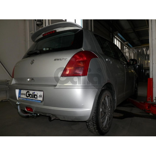 S078A GALIA Полностью оцинкованный фаркоп на Suzuki Swift хетчбек 3/5 дверей 2005-2009, кроме 4WD, Opel Agila B 2008-2014, Suzuki Splash 2008-2015. Шар перекрывает противотуманную фару. Тип шара: A. Невидимый вырез бампера. Нагрузки: 1100/60 кг, масса фар