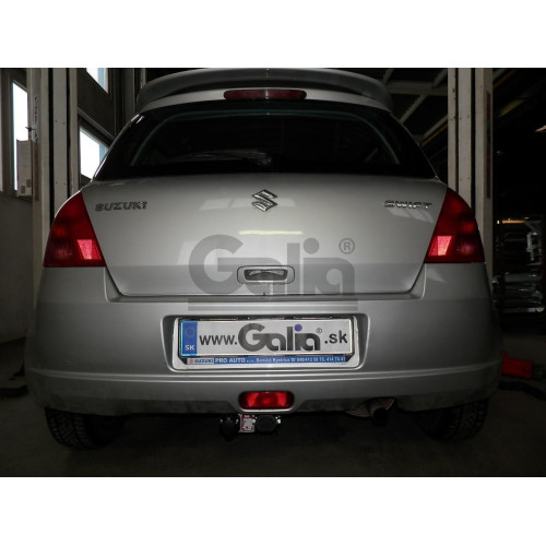 S078A GALIA Полностью оцинкованный фаркоп на Suzuki Swift хетчбек 3/5 дверей 2005-2009, кроме 4WD, Opel Agila B 2008-2014, Suzuki Splash 2008-2015. Шар перекрывает противотуманную фару. Тип шара: A. Невидимый вырез бампера. Нагрузки: 1100/60 кг, масса фар