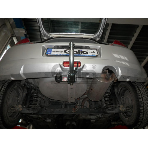 S078A GALIA Полностью оцинкованный фаркоп на Suzuki Swift хетчбек 3/5 дверей 2005-2009, кроме 4WD, Opel Agila B 2008-2014, Suzuki Splash 2008-2015. Шар перекрывает противотуманную фару. Тип шара: A. Невидимый вырез бампера. Нагрузки: 1100/60 кг, масса фар