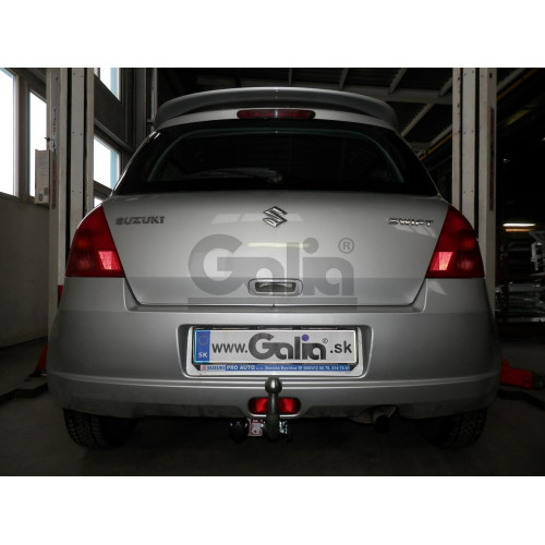 S078A GALIA Полностью оцинкованный фаркоп на Suzuki Swift хетчбек 3/5 дверей 2005-2009, кроме 4WD, Opel Agila B 2008-2014, Suzuki Splash 2008-2015. Шар перекрывает противотуманную фару. Тип шара: A. Невидимый вырез бампера. Нагрузки: 1100/60 кг, масса фар