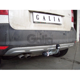 S098A GALIA Полностью оцинкованный фаркоп на Skoda Yeti 2009-2018 2WD/4WD. Тип шара: A. Невидимый вырез бампера. Нагрузки: 2000/80 кг, масса фаркопа 13,22 кг