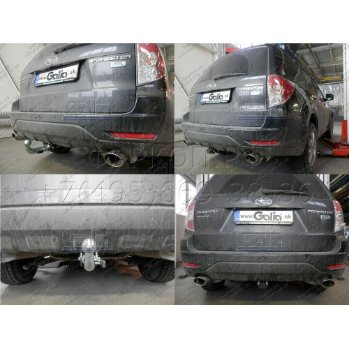 S103A GALIA Полностью оцинкованный фаркоп на Subaru Forester 2007-2013. Тип шара: A. Невидимый вырез бампера. Нагрузки: 2200/80 кг, масса фаркопа 16,02 кг