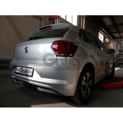 S124C GALIA Полностью оцинкованный фаркоп на Volkswagen Polo хетчбек 2017-, SEAT Ibiza хетчбек 2017-. Тип шара: C (горизонтальный съемный). Установка без выреза бампера. Нагрузки: 1400/75 кг, масса фаркопа 13,87 кг