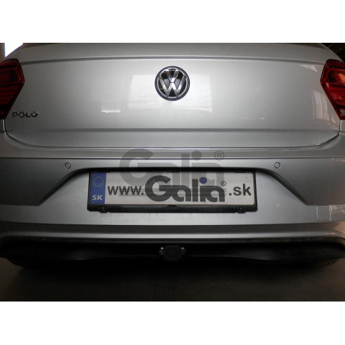 S124C GALIA Полностью оцинкованный фаркоп на Volkswagen Polo хетчбек 2017-, SEAT Ibiza хетчбек 2017-. Тип шара: C (горизонтальный съемный). Установка без выреза бампера. Нагрузки: 1400/75 кг, масса фаркопа 13,87 кг