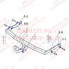 SK 04 AVTOS Фаркоп на Skoda Octavia Tour 2000-2010, Skoda Octavia лифтбек/универсал 1996-2004, Audi A3 хетчбек 3/5 дверей, исключая Quattro 1996-2002, Volkswagen Bora седан/универсал 1998-2004, Volkswagen Golf IV хетчбек 3/5 дверей/универсал 1997-2003. Не