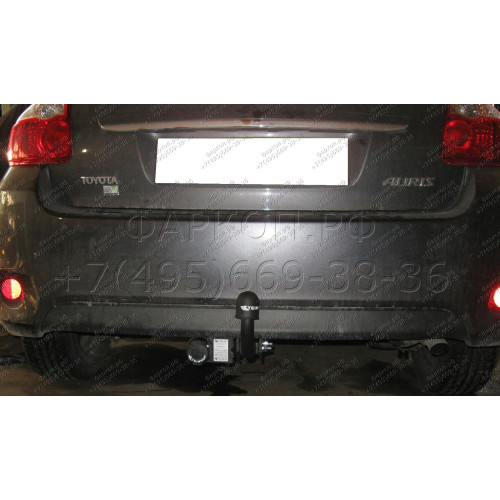 T-090 STEINHOF Фаркоп на Toyota Auris хетчбек 3/5 дверей 2007-09/2012 без снятия и подрезки бампера. Тип шара: A. Нагрузки: 1600/65 кг, масса фаркопа 17,9 кг (без электрики в комплекте)