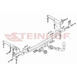 T-193 STEINHOF Фаркоп на Toyota RAV4 американская версия 2006-2012. Требуется подрезка бампера. Тип шара: AH (горизонтальное быстросъемное крепление шара на