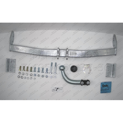 T051A GALIA Полностью оцинкованный фаркоп на Toyota Corolla E12 универсал 2002-2006. Тип шара: A. Установка без снятия и выреза бампера. Нагрузки: 1300/55 кг, масса фаркопа 16,01 кг