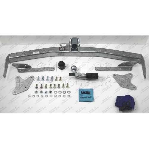 T068C GALIA Полностью оцинкованный фаркоп на Toyota Highlander 2010-2014. Тип шара: C (горизонтальный съемный). Требуется подрезка бампера. Нагрузки: 2500/120 кг, масса фаркопа 19,97 кг