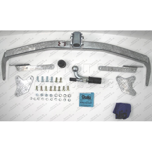 T068C GALIA Полностью оцинкованный фаркоп на Toyota Highlander 2010-2014. Тип шара: C (горизонтальный съемный). Требуется подрезка бампера. Нагрузки: 2500/120 кг, масса фаркопа 19,97 кг