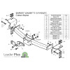T113-F(N) Лидер-плюс ТСУ (с металлич. пластиной) для Toyota Land Cruiser Prado J120 2002-2009, Toyota Land Cruiser Prado J150 2009-2023, Lexus GX 470 2002-2009, Lexus GX 460 2009-2023 без выреза бампера. Нагрузки: 2000/100 кг, масса фаркопа 18,92 кг (без 