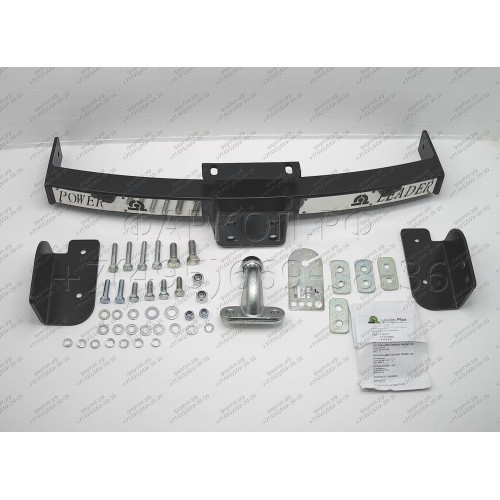 T113-F(N) Лидер-плюс ТСУ (с металлич. пластиной) для Toyota Land Cruiser Prado J120 2002-2009, Toyota Land Cruiser Prado J150 2009-2023, Lexus GX 470 2002-2009, Lexus GX 460 2009-2023 без выреза бампера. Нагрузки: 2000/100 кг, масса фаркопа 18,92 кг (без 
