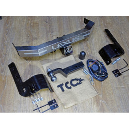 TCU00051 ТСС Фаркоп на Lexus LX570 2007-2022, Lexus LX450d 2015-2022 с накладкой с надписью Lexus без подрезки бампера. Тип шара: E (шаровый узел под американский квадр