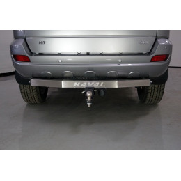 TCU00157 ТСС Фаркоп оцинкованный на Haval H5 2020-2021 с накладкой с надписью Haval. Требуется подрезка бампера. Тип шара: E (шаровый узел под американский 