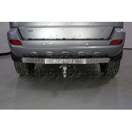 TCU00157 ТСС Фаркоп оцинкованный на Haval H5 2020-2021 с накладкой с надписью Haval. Требуется подрезка бампера. Тип шара: E (шаровый узел под американский 