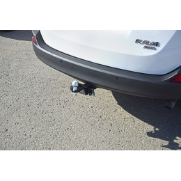 TRV-13-991122.00 PT GROUP Фаркоп на Toyota RAV4 2013-2019. Требуется подрезка бампера. Тип шара: E (легкосъемный шар под квадрат). Нагрузки: 2000/60 кг, масса фаркопа 21