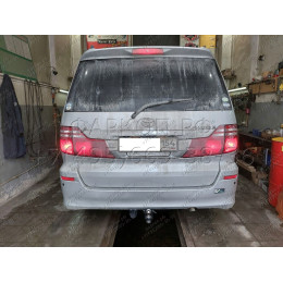 H.T47.E HALTY Фаркоп на Toyota Estima 2000-2006 (в т.ч. комплектация Aeras), Toyota Alphard 2002-2008, Toyota Previa 2000-2006. Возможно потребуется подрезка бампера. Тип шара: E. Нагру