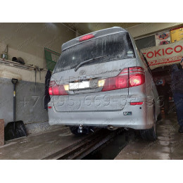H.T47.E HALTY Фаркоп на Toyota Estima 2000-2006 (в т.ч. комплектация Aeras), Toyota Alphard 2002-2008, Toyota Previa 2000-2006. Возможно потребуется подрезка бампера. Тип шара: E. Нагру