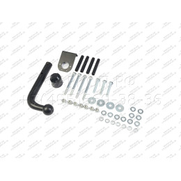 H.T43.A HALTY Фаркоп на Toyota Cami 1999-2006, Daihatsu Terios 1997-2006 без подрезки бампера. Тип шара: A. Нагрузки: 750/75 кг, масса фаркопа 12 кг