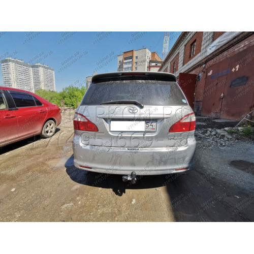 H.T60.A HALTY Фаркоп на Toyota Ipsum 2WD/4WD (кузов ACM21, ACM26) 2001-2009, Toyota Avensis Verso 2001-2009. Возможно потребуется подрезка бампера. Тип шара: A. Нагрузки: 750/75 кг, масса фаркопа 16,1 кг