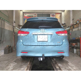 H.T79.A HALTY Фаркоп на Toyota Wish 2WD/4WD 2003-2009, 2009-2017 без подрезки бампера. Тип шара: A. Нагрузки: 750/75 кг, масса фаркопа 15,3 кг