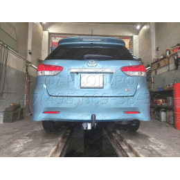 H.T79.A HALTY Фаркоп на Toyota Wish 2WD/4WD 2003-2009, 2009-2017 без подрезки бампера. Тип шара: A. Нагрузки: 750/75 кг, масса фаркопа 15,3 кг