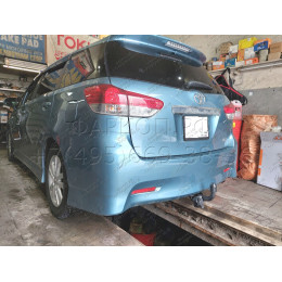 H.T79.A HALTY Фаркоп на Toyota Wish 2WD/4WD 2003-2009, 2009-2017 без подрезки бампера. Тип шара: A. Нагрузки: 750/75 кг, масса фаркопа 15,3 кг