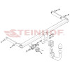 V-069 STEINHOF Фаркоп на Volkswagen Golf Cross 2007-2014. Требуется подрезка бампера. Тип шара: AV (вертикальное быстросъемное крепление шара на ключе). Нагрузки: 1800/100 кг, масса фаркопа 12,4 кг (без электрики в комплекте)