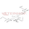 V-081 STEINHOF Фаркоп на Volkswagen Taigo CS1, кроме R-Line 09/2021- без подрезки бампера. Тип шара: A. Нагрузки: 1400/90 кг (без электрики в комплекте)