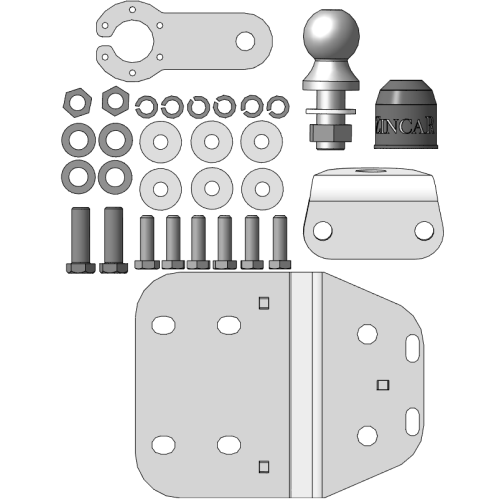 ZT105FE ZINCAR Полностью оцинкованный фаркоп на Toyota Land Cruiser Prado 150 2009-2023, Toyota Land Cruiser Prado 120 2003-2009, Toyota FJ Cruiser 2006-2010. Необходима подрезка бампера. Тип шара: FE. Нагрузки: 2500/100 кг, масса фаркопа 8 кг (без электр