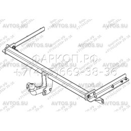 CV 07 AVTOS Фаркоп на Chevrolet Nexia 2020-, Ravon Nexia R3 2015-2020, Chevrolet Aveo седан 2002-2012. Необходима подрезка бампера. Тип шара: A. Нагрузки: 750/50 кг, масса фаркопа 16,5 к