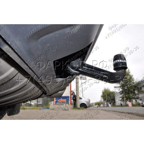 321736600001 WESTFALIA Фаркоп на Volkswagen Touareg 2002-2010, 2010-2018, Porsche Cayenne 2002-2010, 2010-2017. Быстросъемное вертикальное крепление шара на ключе. Нагрузки 3500/140 кг, масса фаркопа 34 кг