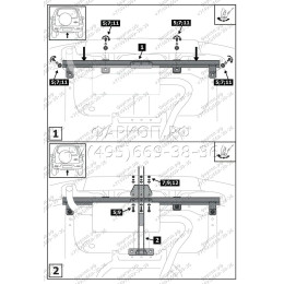 F.6016.003 BERG Фаркоп на Lada Niva Travel 2021-, Chevrolet Niva 2002-2020, Lada Niva 2020-2021 без снятия и подрезки бампера. Тип шара: A. Нагрузки: 1200/75 кг, масса фаркопа 12 кг (без 