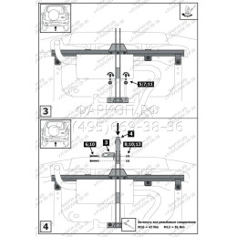 F.6016.003 BERG Фаркоп на Lada Niva Travel 2021-, Chevrolet Niva 2002-2020, Lada Niva 2020-2021 без снятия и подрезки бампера. Тип шара: A. Нагрузки: 1200/75 кг, масса фаркопа 12 кг (без 