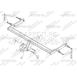 SK 04 AVTOS Фаркоп на Skoda Octavia Tour 2000-2010, Skoda Octavia лифтбек/универсал 1996-2004, Audi A3 хетчбек 3/5 дверей, исключая Quattro 1996-2002, Volkswagen Bora седан/универсал 1998-2004, Vo