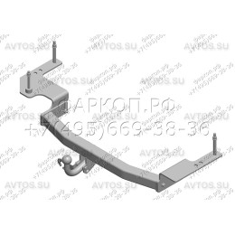 TY 19 AVTOS Фаркоп на Toyota Land Cruiser 200 2007-2021, Lexus LX 2007-2022. Необходима подрезка бампера. Тип шара: A. Нагрузки: 2700/100 кг, масса фаркопа 10,5 кг (без электрики 