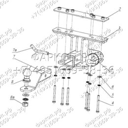 FA 0412-E Бизон Фаркоп на Nissan Pathfinder R51 2004-2014. Требуется подрезка бампера. Тип шара: E (легкосъемный шар под квадрат). Нагрузки: 2300/120 кг. Не комплект