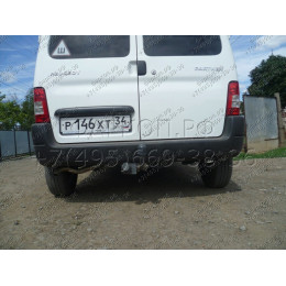 2527-A ORIS Фаркоп на Citroen Berlingo I 1996-2008, Peugeot Partner I 1996-2008. Необходима подрезка бампера. Тип шара: A. Нагрузки: 1100/75 кг, масса фаркопа 12 кг (без электрики