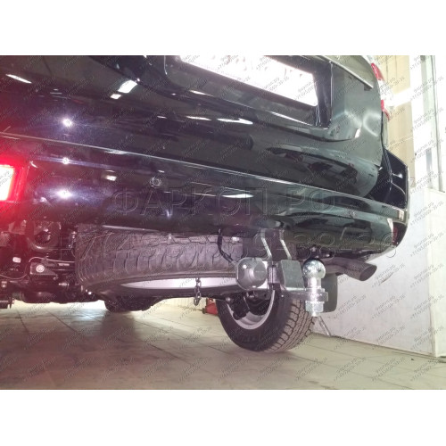 3011-E ORIS Фаркоп на Toyota Land Cruiser Prado 120 2002-2009, Toyota Land Cruiser Prado 150 2009-2023, Lexus GX470 2003-2009, Lexus GX460 2009-2023. Необходима подрезка бампера. Тип шара: E. Нагрузки: 2500/100 кг, масса фаркопа 11,5 кг (без электрики в к