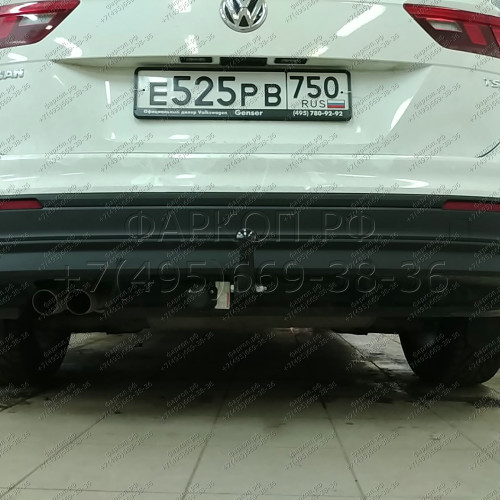 2155-A ORIS Фаркоп на Skoda Kodiaq 2017-2023, Volkswagen Tiguan II 2016-2024, Skoda Karoq 2017-, Seat Ateca 2016- без выреза в бампере. Тип шара: A. Нагрузки: 2530/100 кг, масса фаркопа 18 кг (без электрики в комплекте)