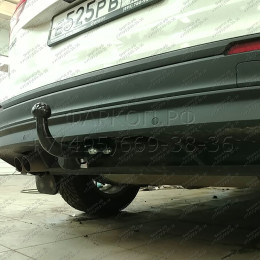 2155-A ORIS Фаркоп на Skoda Kodiaq 2017-2023, Volkswagen Tiguan II 2016-2024, Skoda Karoq 2017-, Seat Ateca 2016- без выреза в бампере. Тип шара: A. Нагрузки: 2530/100 кг, масса фаркопа 18 кг (без
